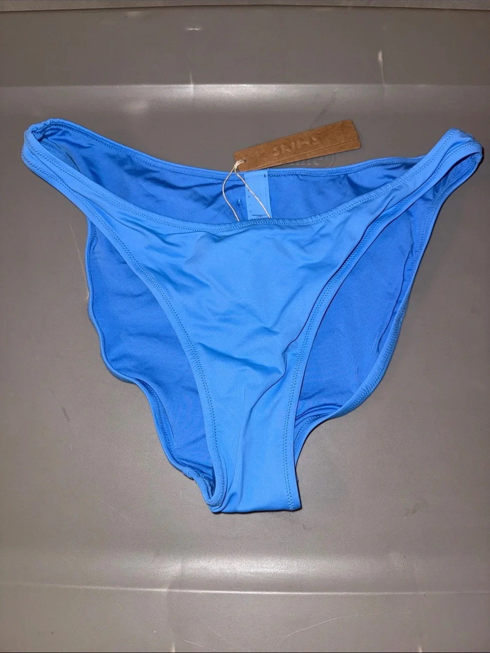 Skims Signature Swim Dipped Mid Coverage Bottom Tide Medium